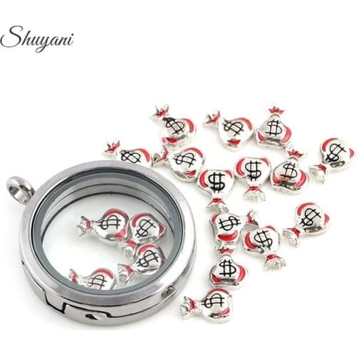F185 Free Shipping The Wallet Charms Floating Locket Charms For Locket Pendant 20pcs/lot