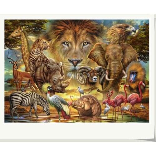 African wild animals Needlework, Cross stitch kits Stylish for Embroidery,Patterns 14CT DIY Handmade
