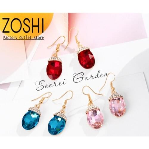 Hazelnut Shape Drop Earrings For Women Pink Crystal Earrings Strawberry Fruit Earrings For Grils