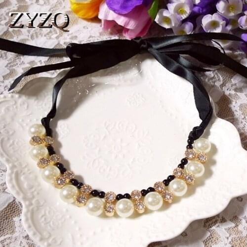 ZYZQ Classic Vintage Mid-Century Necklaces With Full Simulated Pearl Wedding Cocktail Party Women Accessories Necklaces Hot