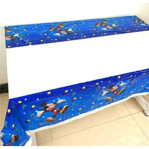 1pcs 108*180cm Mickey Mouse Birthday Party Decoration Supplies Kids Event Party Tablecloth Boy Baby Shower Anniversaire Favors