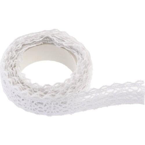 2 Yards Fabric Lace Washi Tape Self Adhesive Stick On Cotton Ribbon Trim Tape