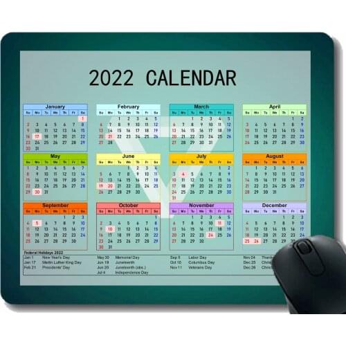 2022 Calendar Mouse Pad,Triangle Light Dark Shape Custom Gaming Mouse Pads with Designs