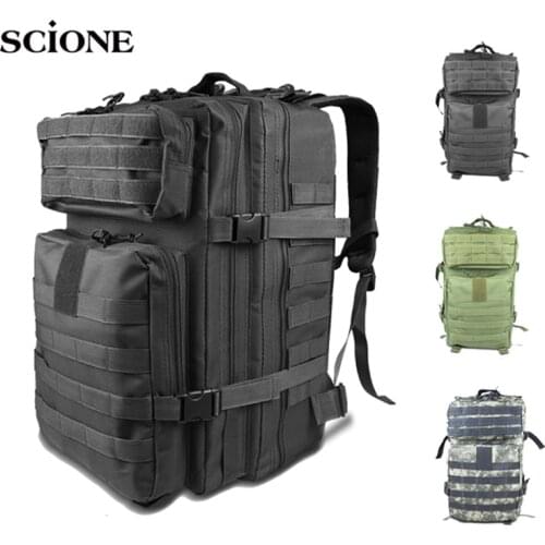 40L Military Tactical Bag Backpack Camping Hiking Trekking for Men Travel Outdoor Sport Bags Molle Climbing Army Bag Men XA947WA