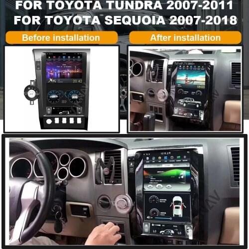 Car GPS navigation car GPS Radio stereo multimedia player for-TOYOTA Tundra 2007-2011/Sequoia 2007-2018 Android Support carplay