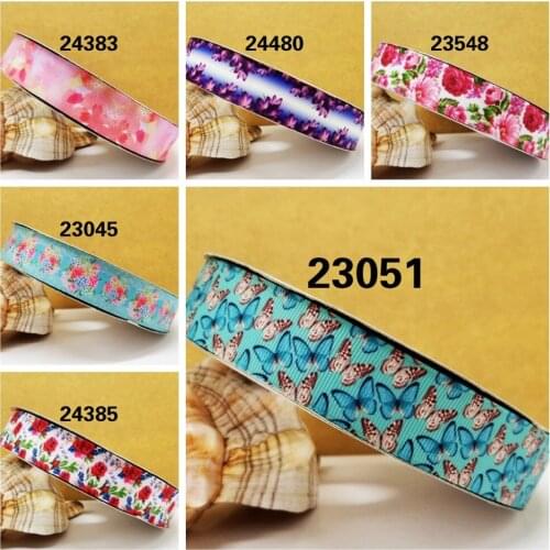Free shipping 50 yard cartoon printed grosgrain ribbon 24480