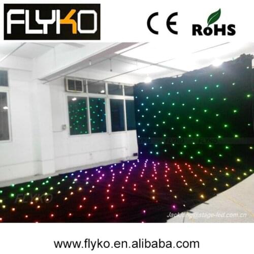 Free shipping 5x7m high brightness fashion led vision curtain led star curtain