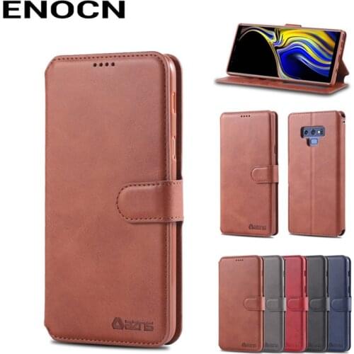 Wallet Case For Sumsang Note9 Cover Case Sumsang Note9 Luxury PU Leather Flip Full Protector Shockproof Vintage Phone Housing