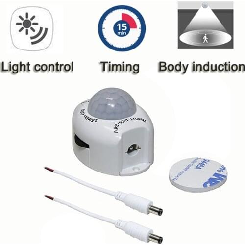 Motion Sensor Light Switch 5V 12V PIR Motion Sensor DC Movement Detector Activated Timer Automatic Switch ON OFF for LED Strip