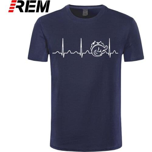 Knitted Classical Paleontologist Heartbeat t shirt men summer Kawaii mens tshirts plus size 5xl Short Sleeve fitted