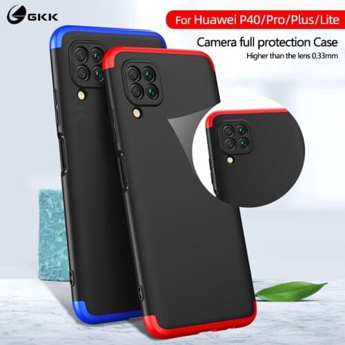 GKK 360 Full Protection Case For Huawei P40 P30 Pro lite Nova 6 SE 7i 5T Matte PC Cover For Huawei P Smart Z Y9 Prime 2019 Cases