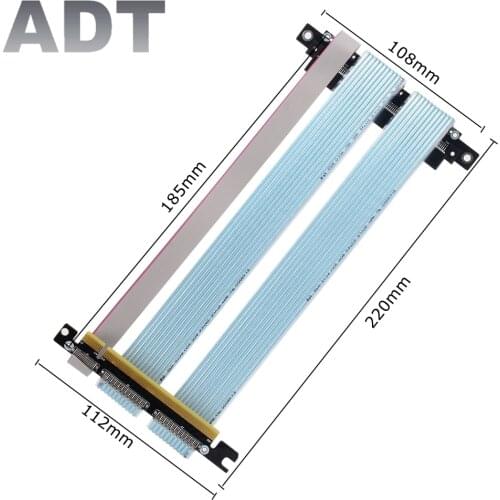 Ultra PCIe 4.0 X16 Riser Cable Extreme - Dual Reverse Angle PCIE 4.0 Works Perfectly with NVIDA RRTX3090, RTX3080 & RX6800