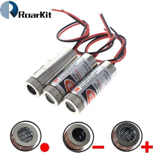 650nm 5mW Red Point Line Cross Laser Module Head Glass Lens Focusable Adjustable Laser Diode Head Industrial Diameter 12MM 5V