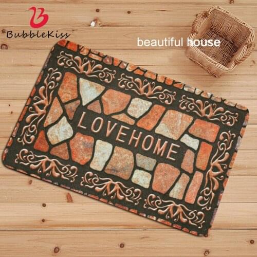 Bubble Kiss Retro Carpet Stone Pattern Living Room Home Rug Modern Bedroom Decor Carpet Sponge Soft Non-Slip Area Rug Door Mat