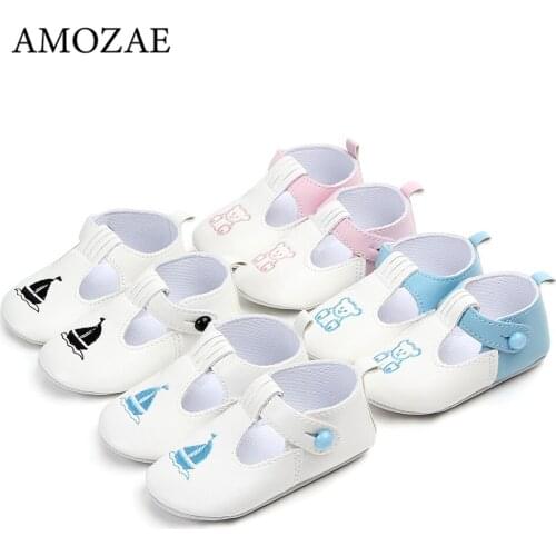 2021 New Baby Girl Shoes PU Leather Baby Shoes For Todder обувьдлядевочек Spring/Autumn Buttons Soft-soled Princess Shoe