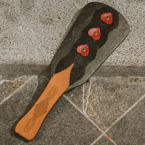 Retro Wood Handle Paddle Squad,Horse Whip,Fraternity Spanking Paddle- 13.2" Length,for Arts, Cosplay,Costumes