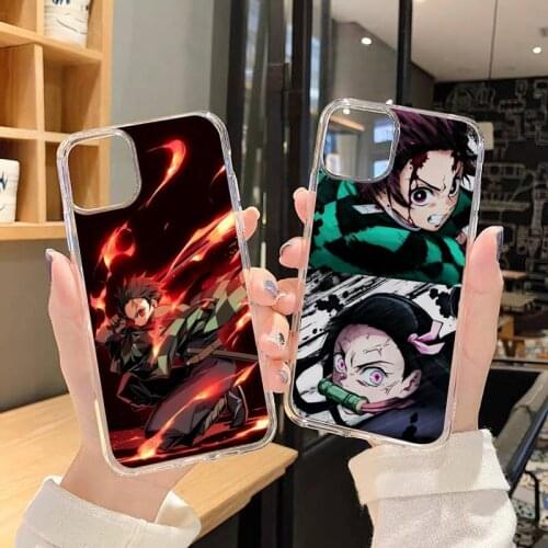 Demon Slayer Phone Case Transparent soft For iphone 5 5s 5c se 6 6s 7 8 11 12 plus mini x xs xr pro max