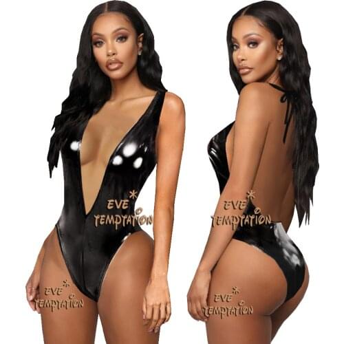 Sexy PVC glisten Underwear hot erotic Pole dance Babydolls Lingerie Stripper party Sleepwear decoration notte Intimo Lenceria