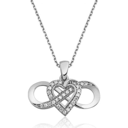 Silver Infinite Love Women Necklace