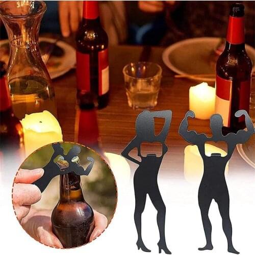 Beer Bottle Opener Stainless Steel Man And Woman Corkscrew Kitchen Bar Party Supplies Multi-Function Bottle Opener Kitchen Tools