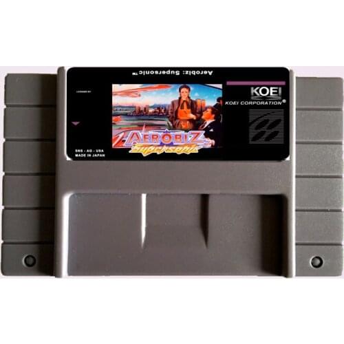 Save File AEROBIZ_SUPERSONIC NTSC 16 Big Gray Game Card For USA Version Game Player