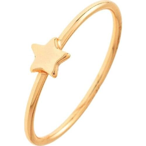 DARK DIAMOND-Mini Star ring in 925 sterling silver. Comfortable jewel for daily use