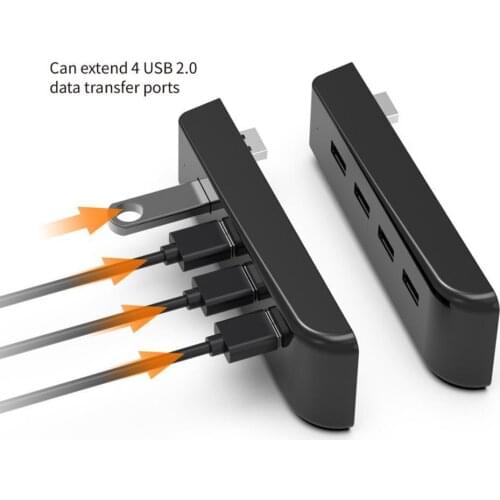 Bluelans USB-hub Durable High-speed Transmission High Quality ABS 1 to 4 USB Connection Splitter for PS5