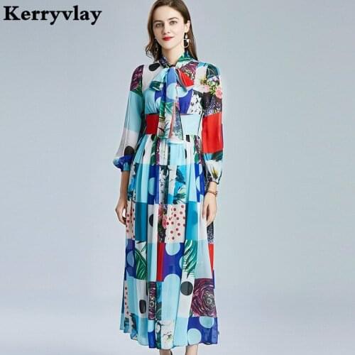 Spring Bowknot Chiffon Elegant Yellow Long Maxi Beach Dress Women Long Sleeve Midi Party Gothic Dress Vestido Feminino K351