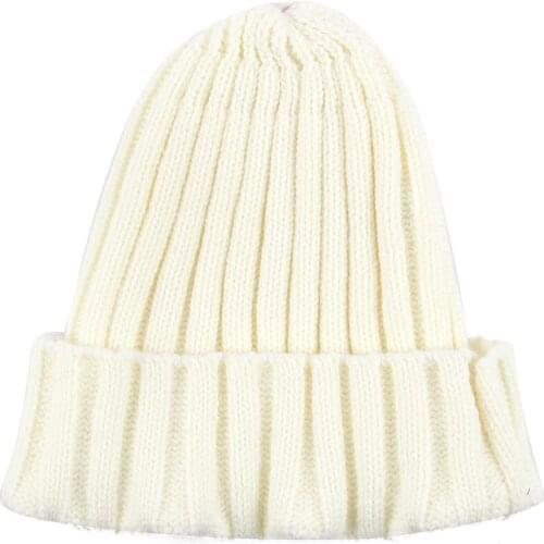 New Winter Solid Color Black Red Grey Purple Knitted Beanie Hats Gorro Bonnet Caps Mens Women Kids