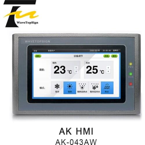 WaveTopSign AK HMI AK-043AW Outline dimension 150×93×39mm Mounting hole size 141 ×84mm