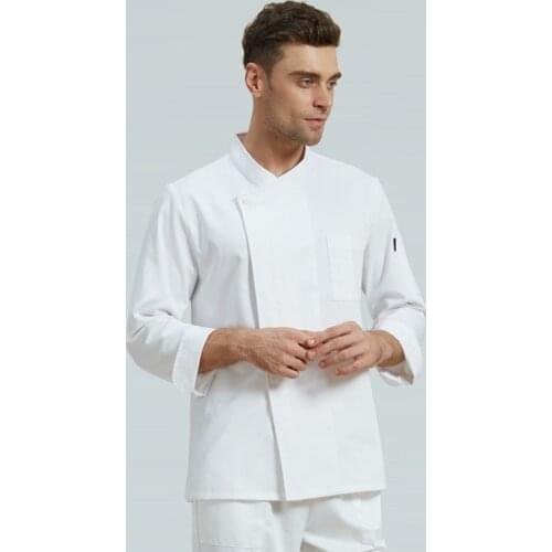 Summer breathable restaurant uniforms shirts men plus size 5XL free logo custom hotel chef uniform