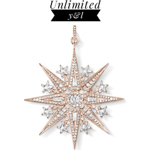 Good Luck Star Pendants Symbols 925 Sterling Silver Rose Gold Color Romantic 2020 Jewelry Accessories fit Necklace Women Men