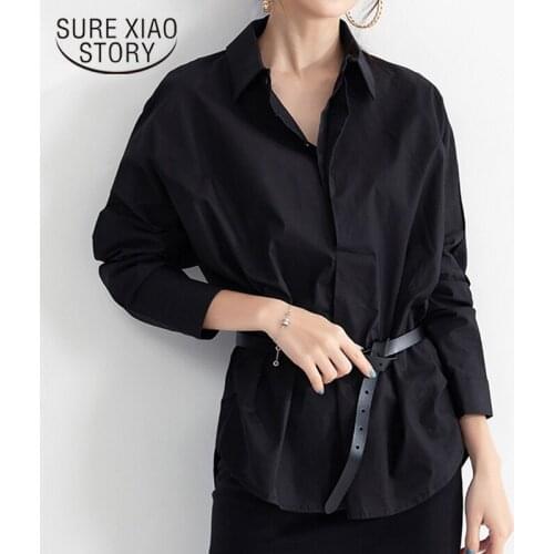 2021 Spring Autumn Casual Long Sleeve Chiffon Shirt Office Lady Women White Shirts and Blouses Plus Size Loose Blouse Tops 10239