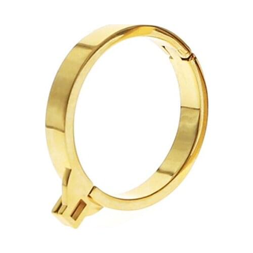 Gold Spare Part Flat Ring For Male Chastity Device 5 Sizes Cock Cage Accessories Ring Diy Ball Ring