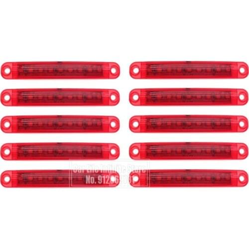 10PCS 9LED Bus Truck Trailer Truck 24V LED Lights Side Marker Light Waterproof Red LED Light Tail Indicator Parking LightLight