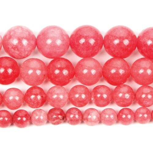 4-12mm Natural Stone Bead Round Smooth Strawberry Agates Loose Beads For Jewelry Making DIY Charm Bracelet Necklace Handmade