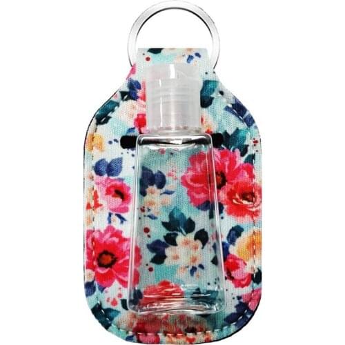 6pcs Empty Travel Size Bottle for Soap Liquids Hand Sanitizer Keychain Holder 30ml Flip Reusable Refillable Bottles Carriers