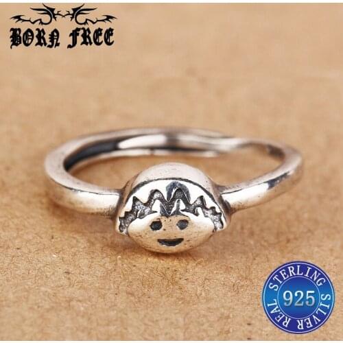 925 sterling silver rings for women finger ring face adjustable anillos plata 925 para mujer bague femme ringen jewelry elegant