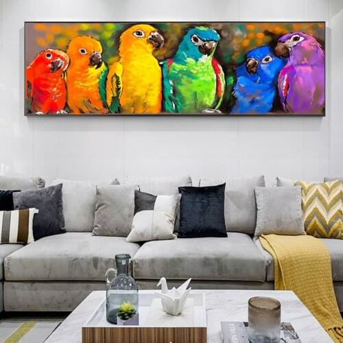 Watercolor Animal Parrot Modern Canvas Paintings Posters and Prints Wall Art Picture for Living Room Home Decoration