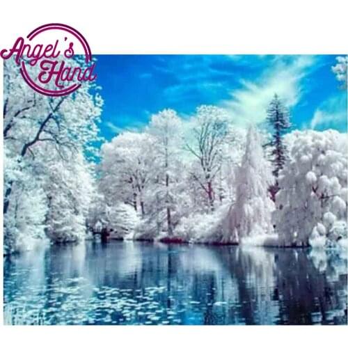 5D Diy Diamond Painting Winter Landscape,Stitch Cross,full Diamond Embroidery mazayka 5d Diamond Mosaic Stickers Home Decoration