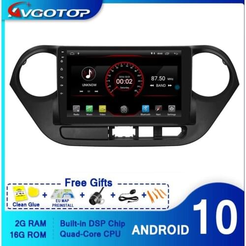AVGOTOP CAR DVD PLAYER GPS Android 10 FOR HYUNDAI i10(LHD) Multimedia Navigation player