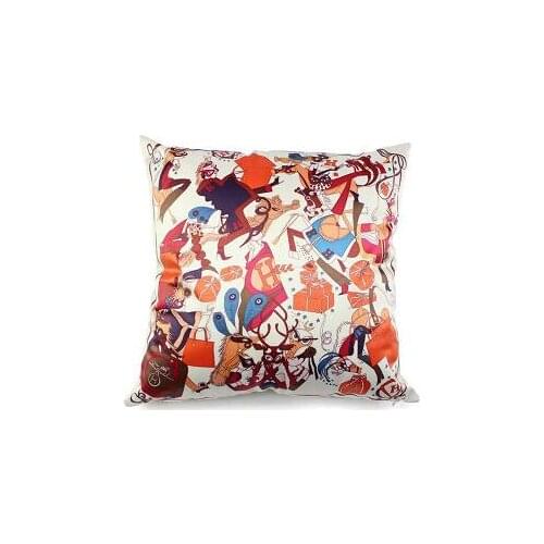 Home Decor *women Throw Pillows Almofada New Arrival Pillowcase 45x45cm Satin Square Silk-like Seat Cushion Cover Christmas