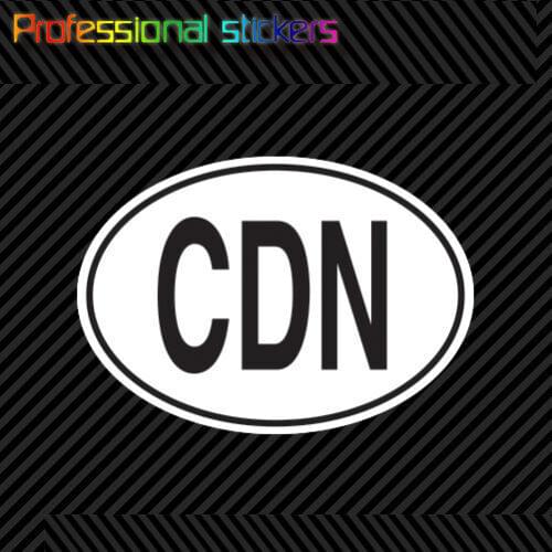 CDN Canada Country Code Oval Sticker Decal Self Adhesive Canadian Euro Stickers for Motos, Cars, Laptops, Phone