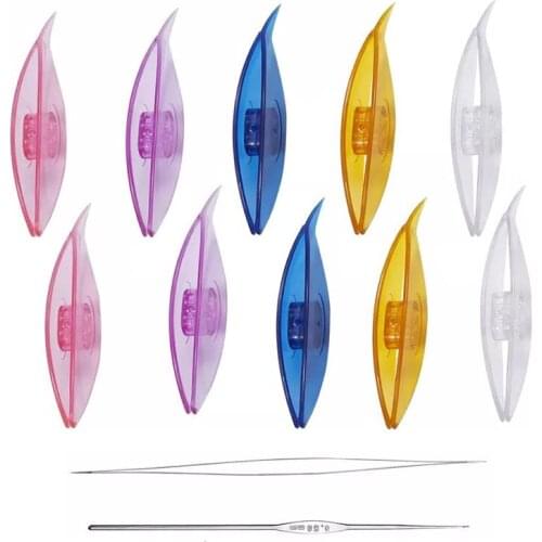 KAOBUY 12PCS Durable,Practical Tatting Shuttle Kit with Tatting Needles, Comfortable Grip For Sewing Patterns