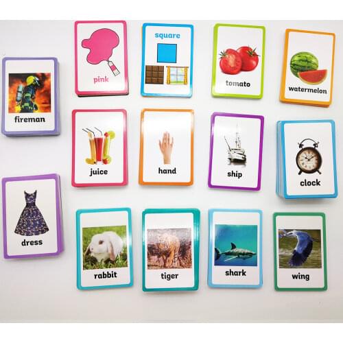 Leve1/Leve2 Learn English Word Card 26 Categorie 760 Pcs Flashcards Juguetes Educativos Children Educational Kids Early Learning