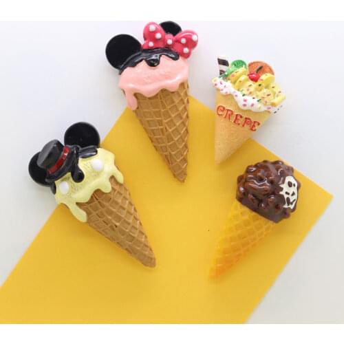 Fridge magnet ice cream cartoon sweet food kids like kitchen decoration magnetic sticker paste art crafts gift resin stereo