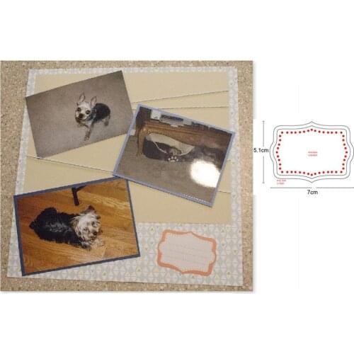 Metal Cutting Die tag frame Stencil for DIY Embossing Paper Photo Album Gift Cards Making Scrapbooking Craft Mould Dies