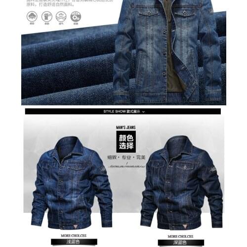 Mens Denim Jacket Trendy Fashion Ripped Denim Jacket Mens Jean Jackets Male Bomber Windbreaker Cowboy Coats