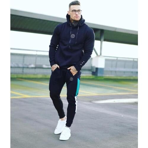 2020 New Mens Autumn Hoodies Tracksuit Set Male Sweatshirt Sweatpants Multi-pocket Fashion Trousers+ High Street Jackets Sets