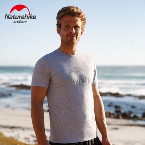 Naturehike Hiking Sport T-shirt Summer Breathable Unisex Top Pure Cotton Short Sleeve Shirt Outdoor Hiking Leisure Daily Life